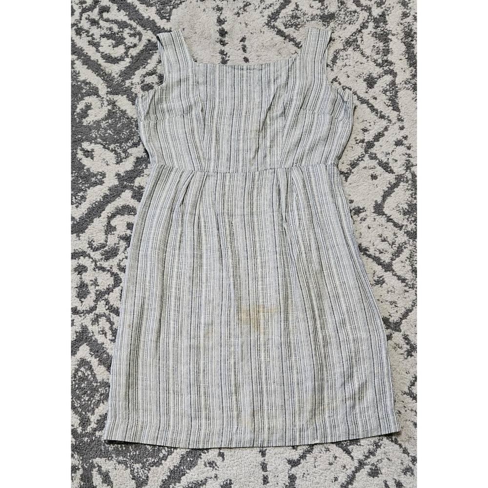 Vintage 1950s Stripe Sleeveless Summer Dress Small Medium AS-IS